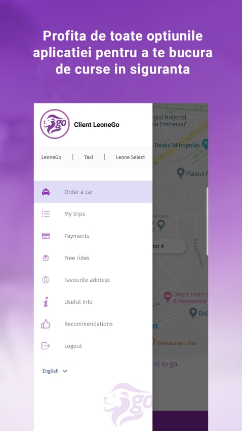 LeoneGo - Aplicatie Android si iOS pentru ridesharing