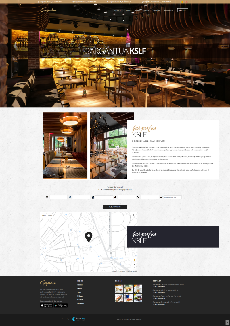 Website de Prezentare & Zona Delivery Integrata – Restaurant Gargantua