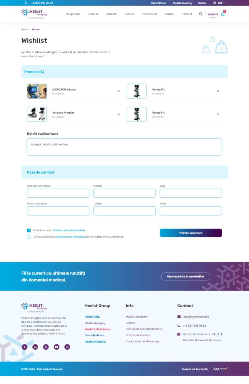 Medist Group – Website de prezentare