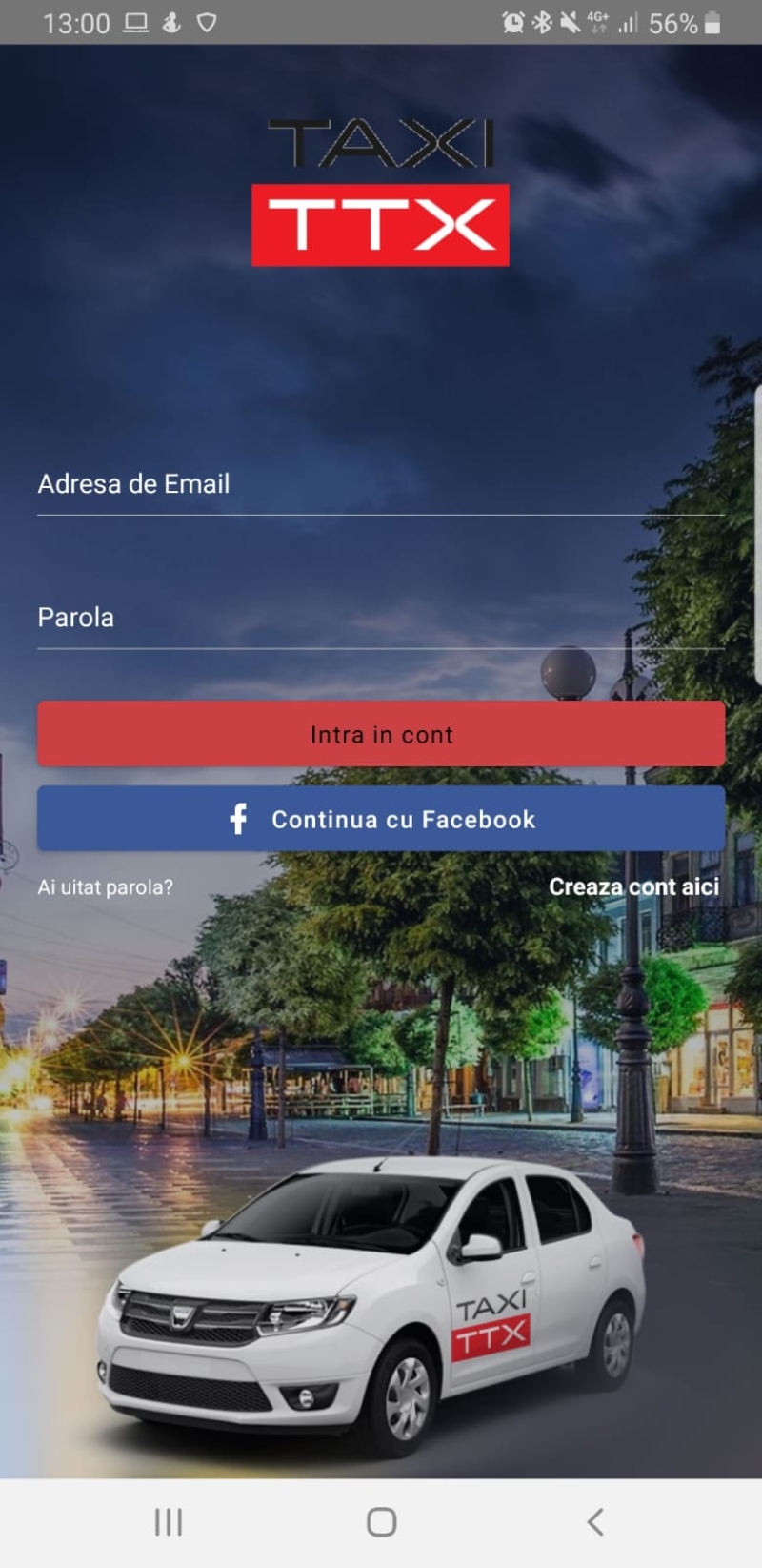 Aplicatie mobile pentru comenzi taxi online – Taxi TTX