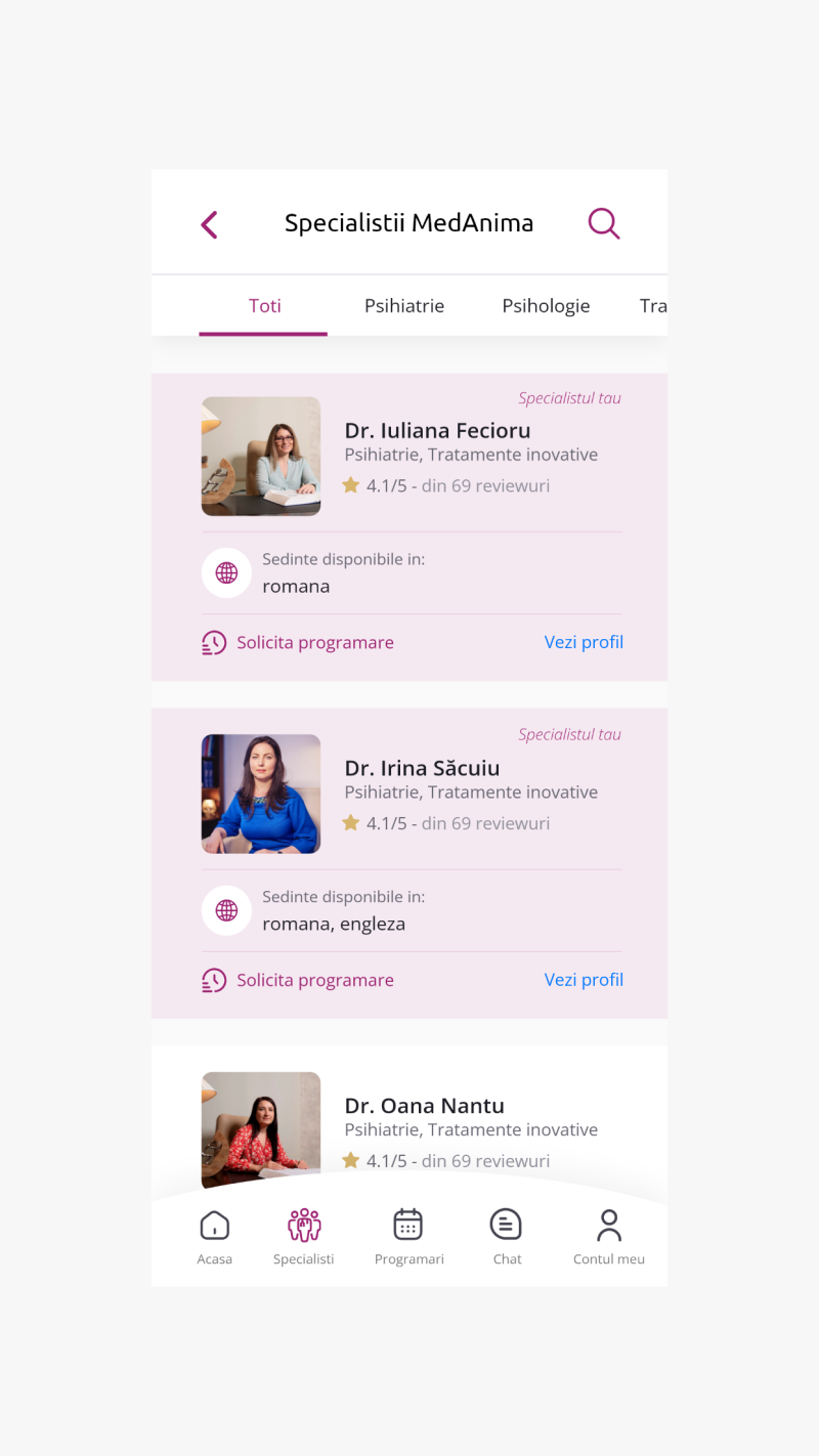 Aplicatie Mobile Android & iOS si Aplicatie web de administrare si programare in Clinica Medicala