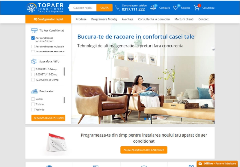 Platforma Ecommerce & Sistem CRM Administrare Comenzi - Top Aer Conditionat 