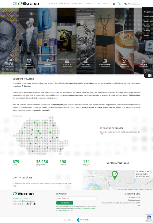 Eutron – Website de prezentare si administrare servicii companie