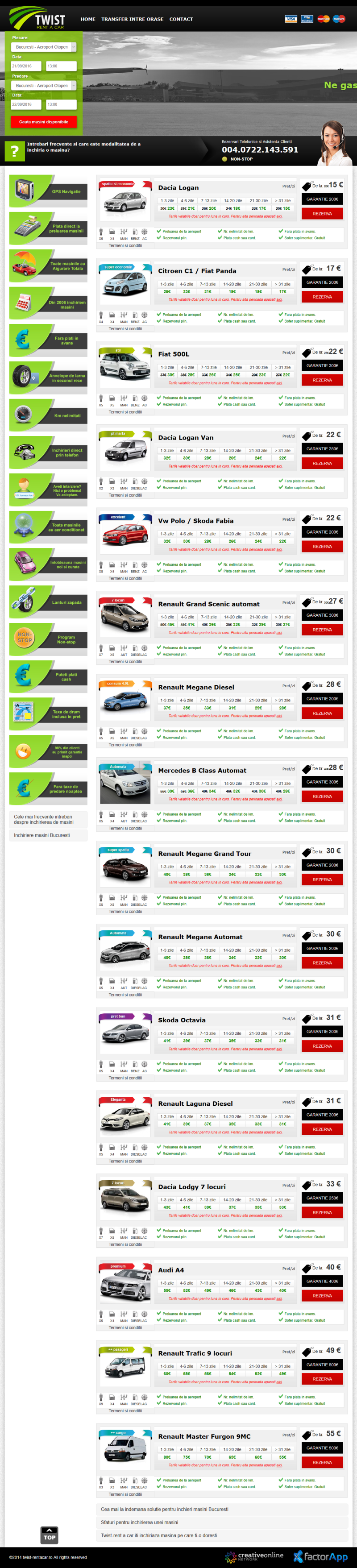 Platforma Inchirieri Auto