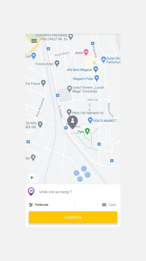 Sprinten Taxi - Aplicatie mobile Android si iOS pentru comenzi taxi