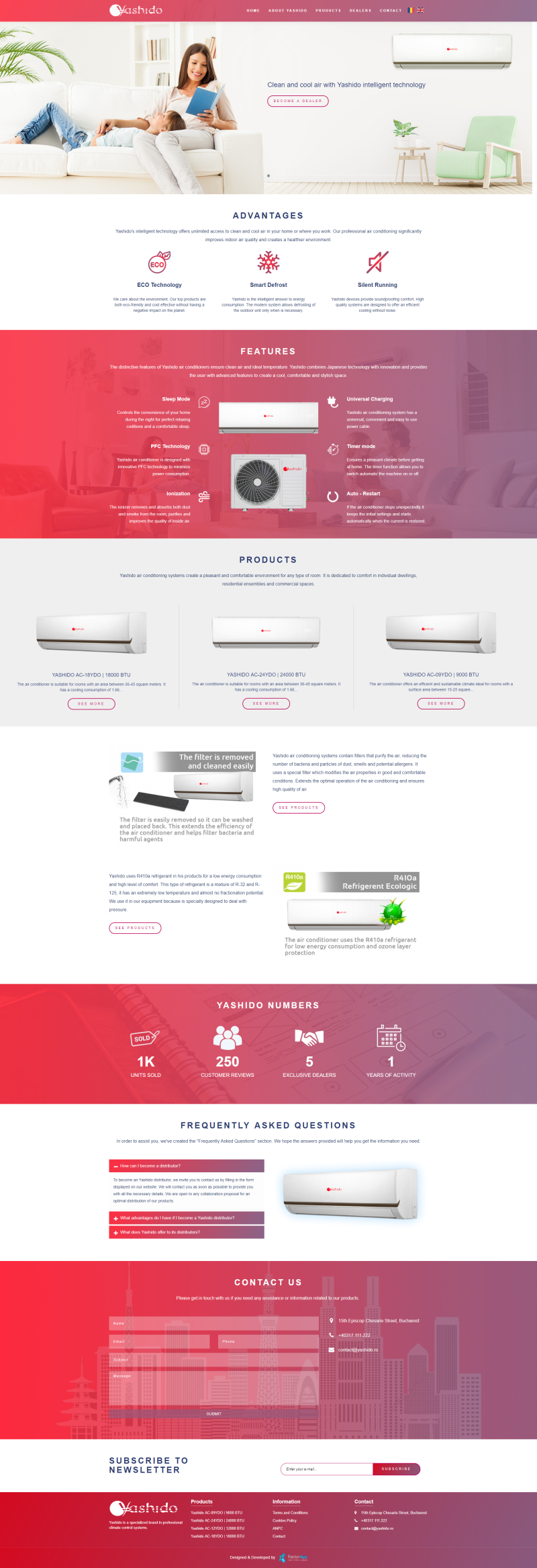 Website de Prezentare Brand Yashido 