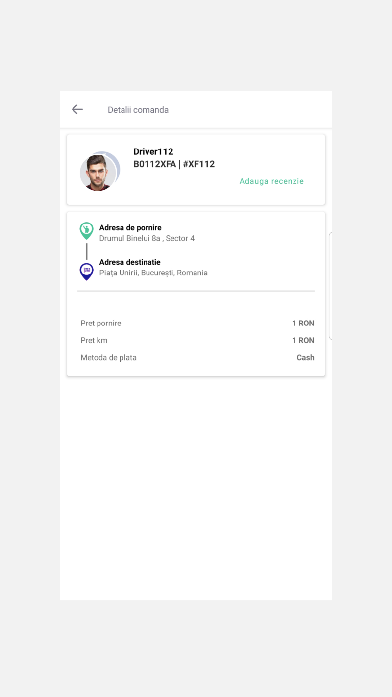 Taxi Capitol - Aplicatie mobile pentru servicii de taximetrie