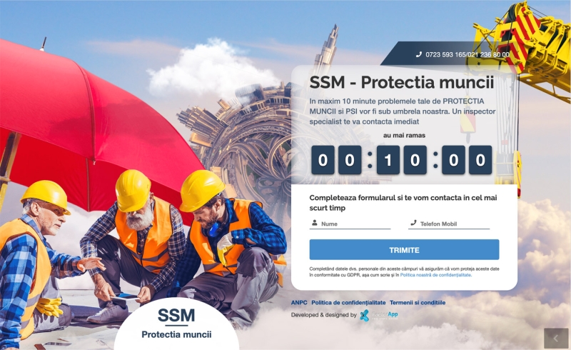 Landing Page - Protectia Muncii