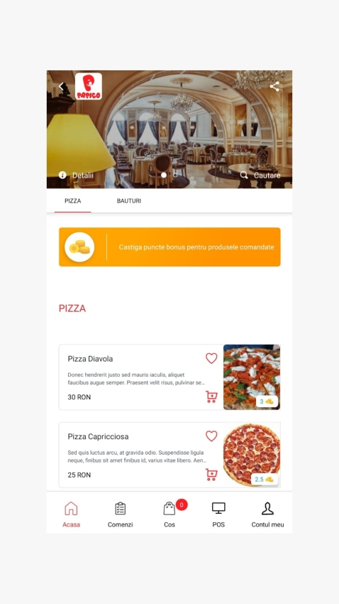 Papico Delivery - Aplicatie mobile Android si iOS pentru livrare mancare