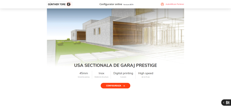 Gunther Tore - Configurator generare oferta de pret pentru clienti
