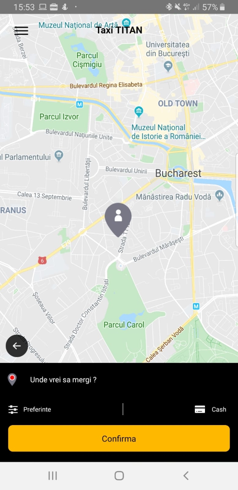 Aplicatie mobile Android si iOS pentru comenzi taxi - TAXI TITAN